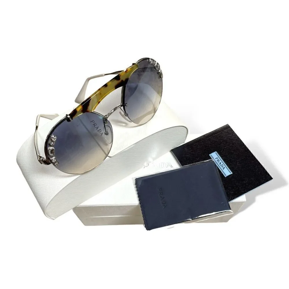 PRADA SPR 52U 23C-5R0 Light Havana Sunglasses